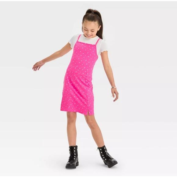 NWT Girls' XL (14) Short Sleeve Pink 2 for 1 Dress- art class - Picture 3 of 7